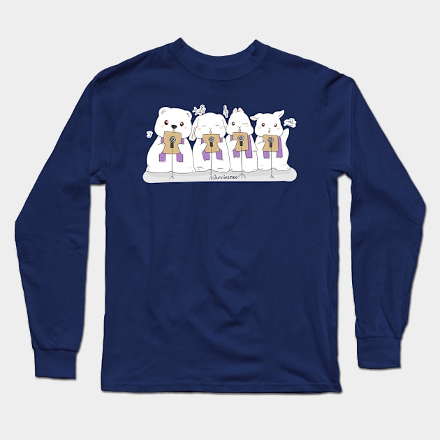 Bear and Bunny choir | Bunniesmee Praise and Worship Church Edition Long Sleeve T-Shirt by GambarGrace